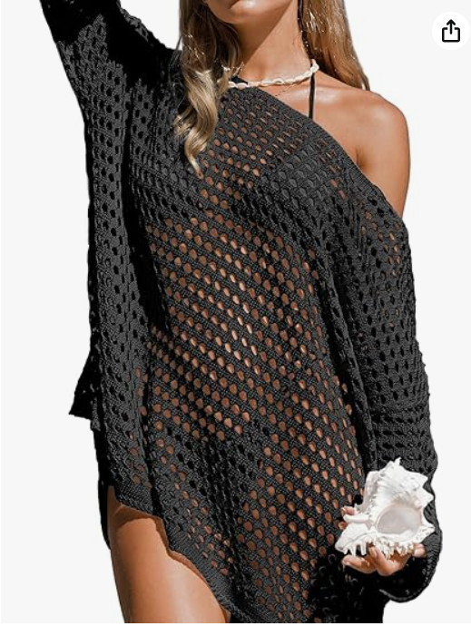 Beach Single-shoulder Long-sleeved Beach Cover-up Shirt