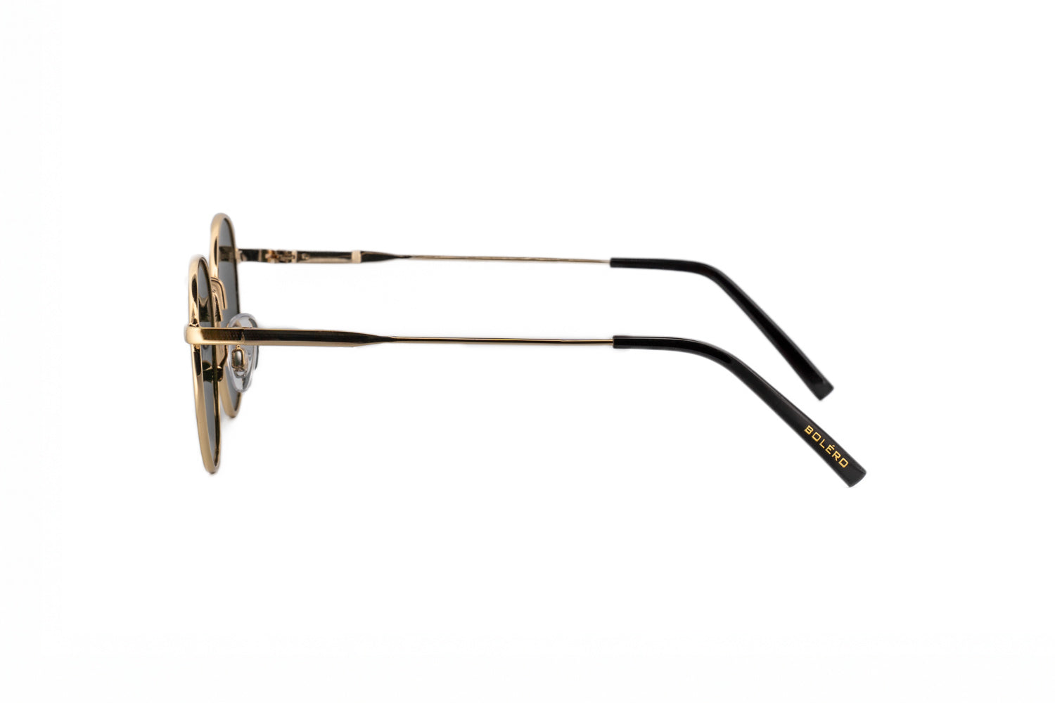 Boléro Sage — Round Metal Polarized Sunglasses