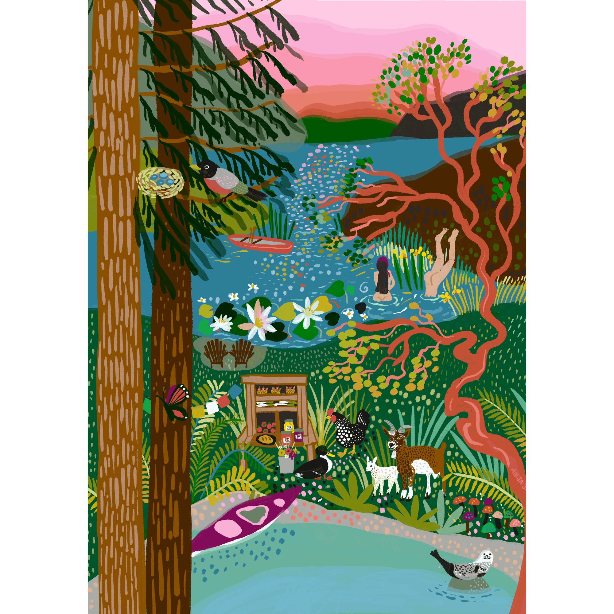Salt Spring Island | 1000-Piece Puzzle for Adults | Designed in Canada by Anja Jane