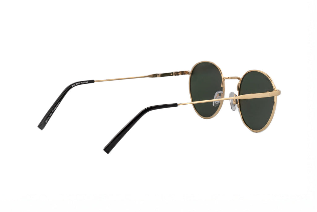 Boléro Sage — Round Metal Polarized Sunglasses