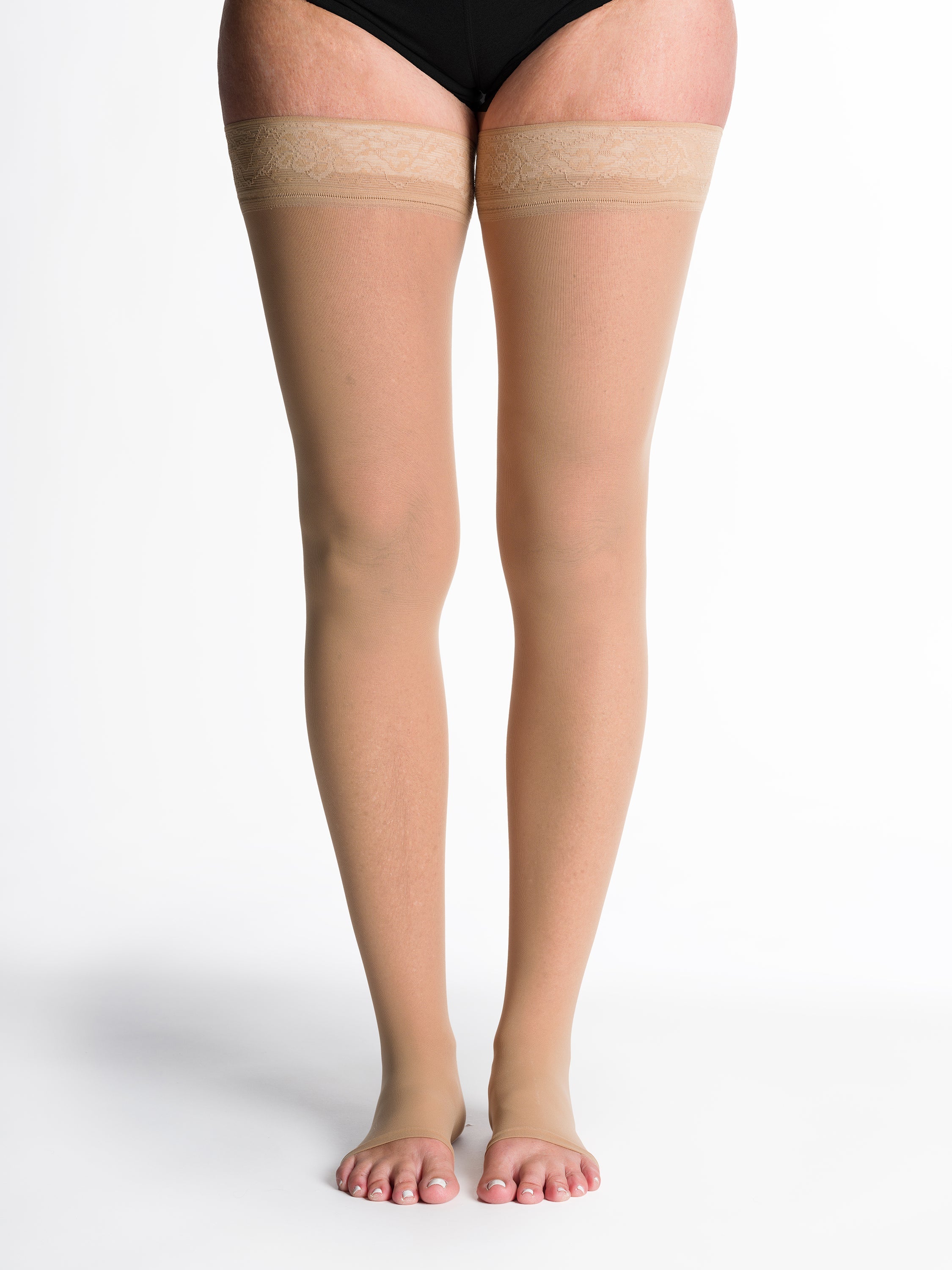 Sigvaris Women's Style Sheer Thigh-High Open-Toe 30-40mmHg