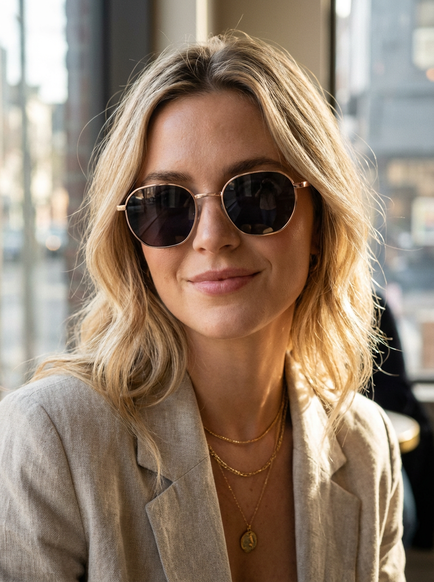 Boléro Onyx — Hexagonal Sunglasses