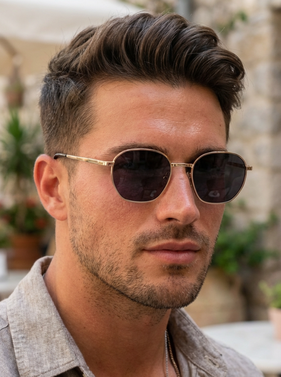 Boléro Onyx — Hexagonal Sunglasses