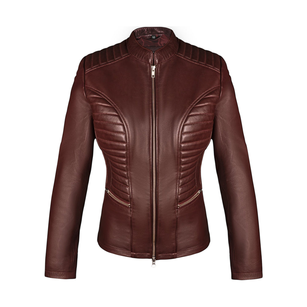 Valkyrie Burgundy Leather Jacket