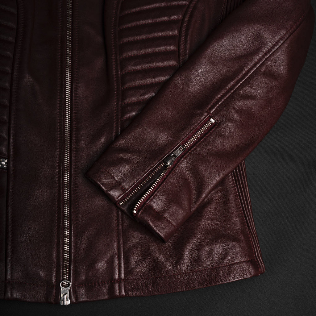 Valkyrie Burgundy Leather Jacket