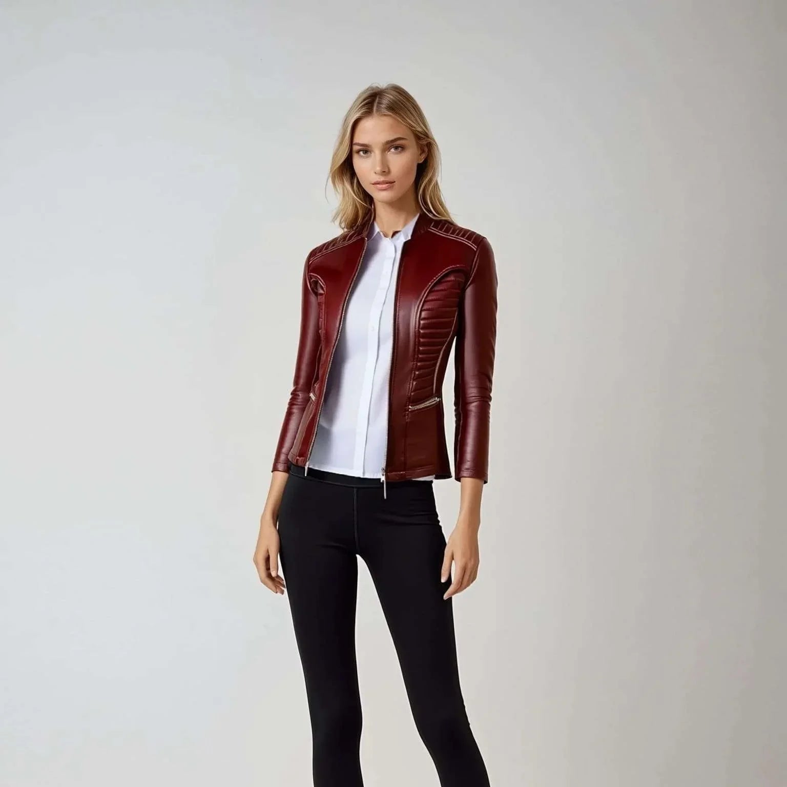 Valkyrie Burgundy Leather Jacket