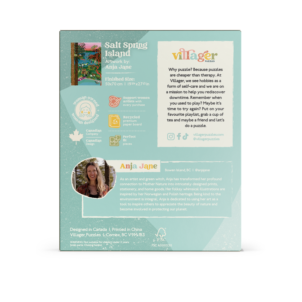 Salt Spring Island | 1000-Piece Puzzle for Adults | Designed in Canada by Anja Jane