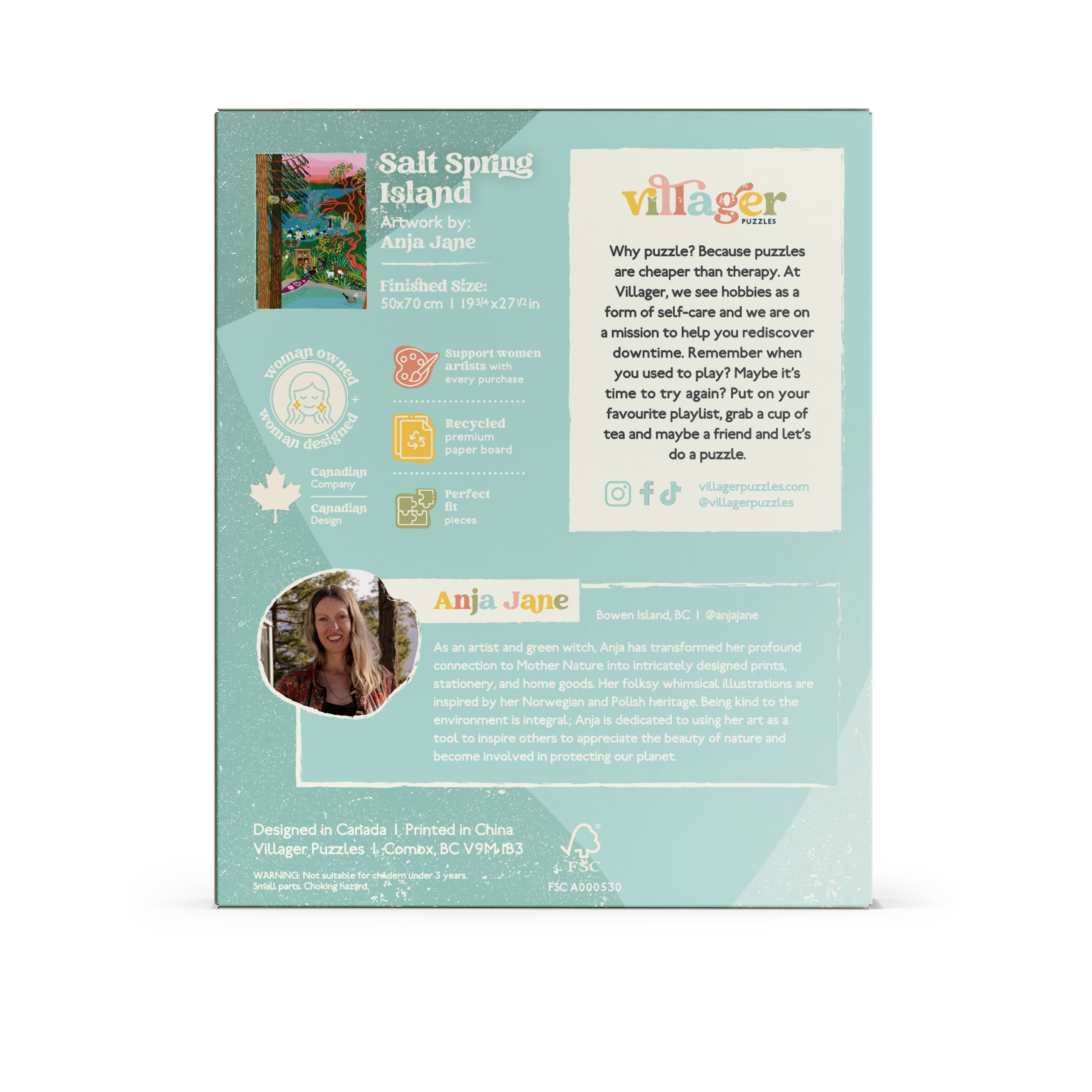 Salt Spring Island | 1000-Piece Puzzle for Adults | Designed in Canada by Anja Jane