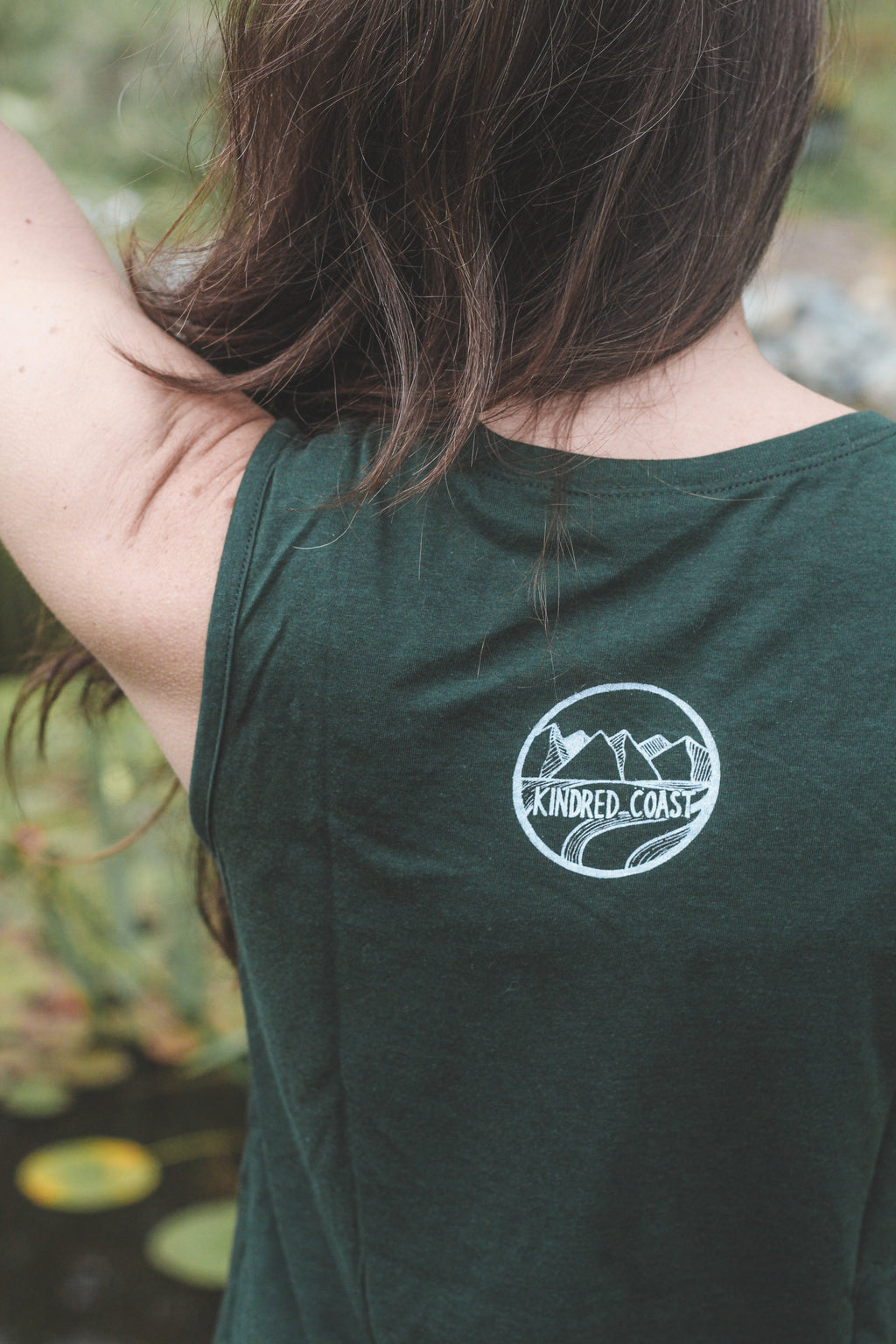 HUMMINGBIRD - Women's Relaxed Bamboo Tank - Forest Green