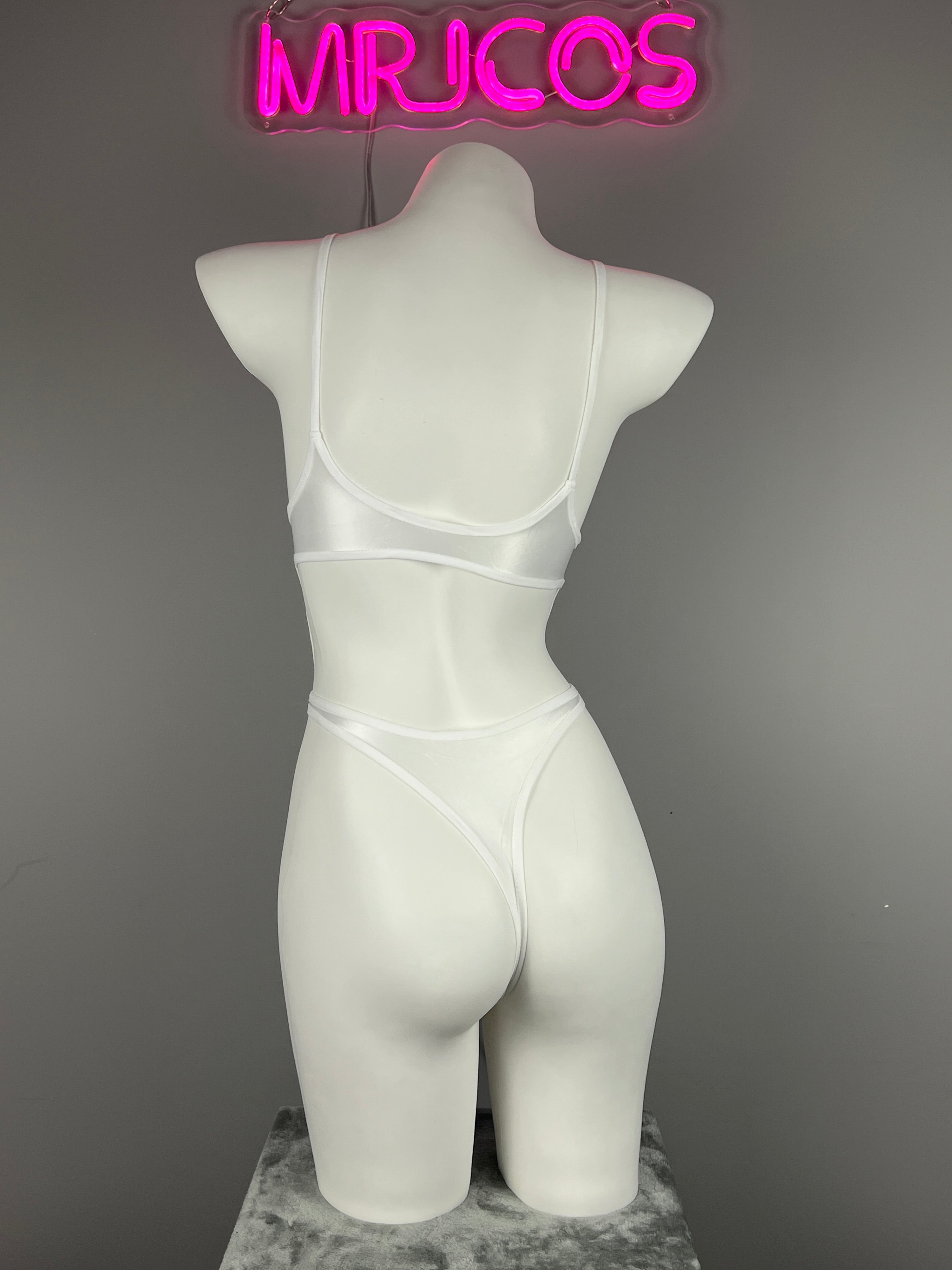 Women's High-Cut One-Piece Satin Spandex BodySuit Swimsuit with Side Cutouts