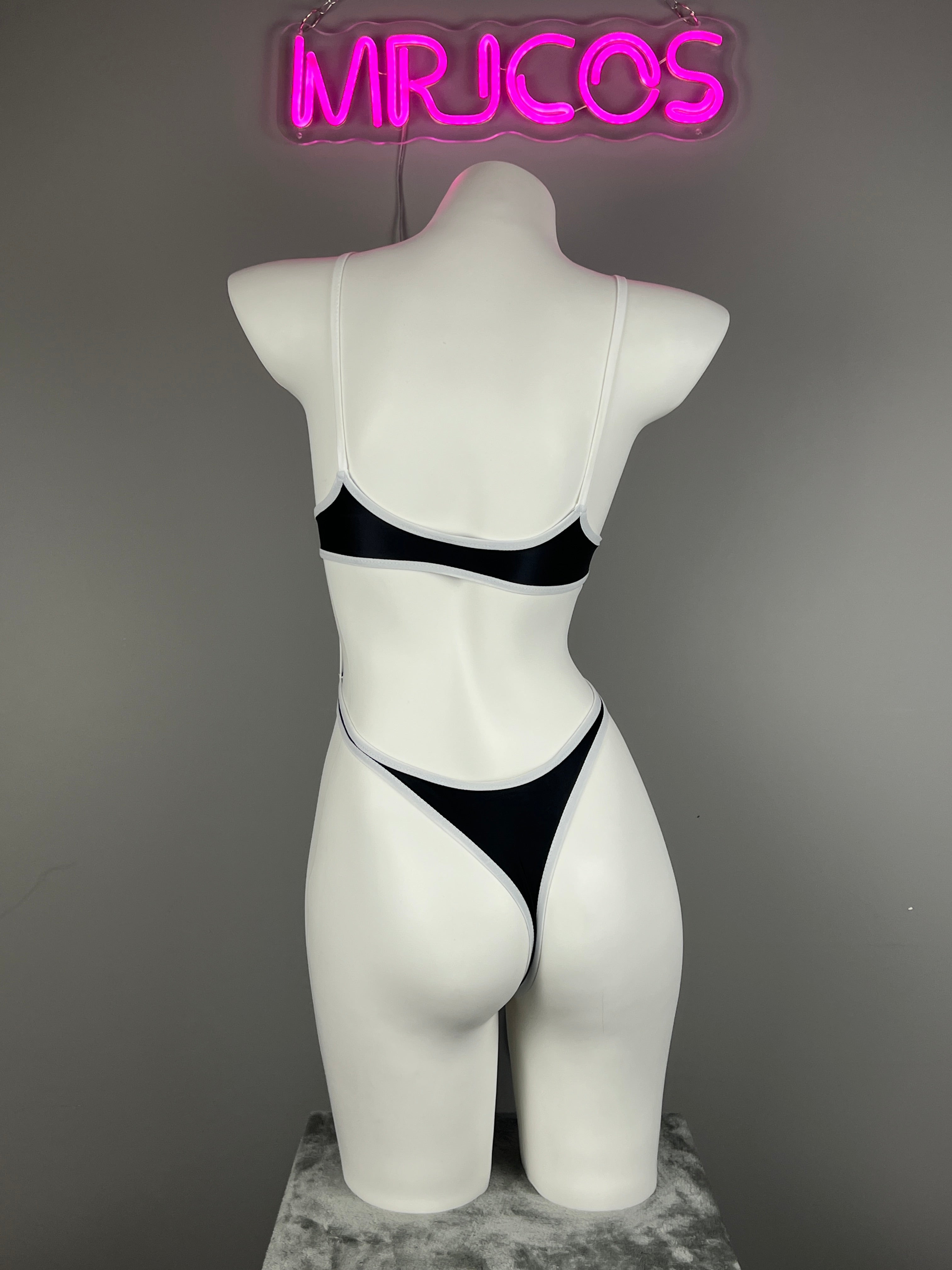 Women's High-Cut One-Piece Satin Spandex BodySuit Swimsuit with Side Cutouts
