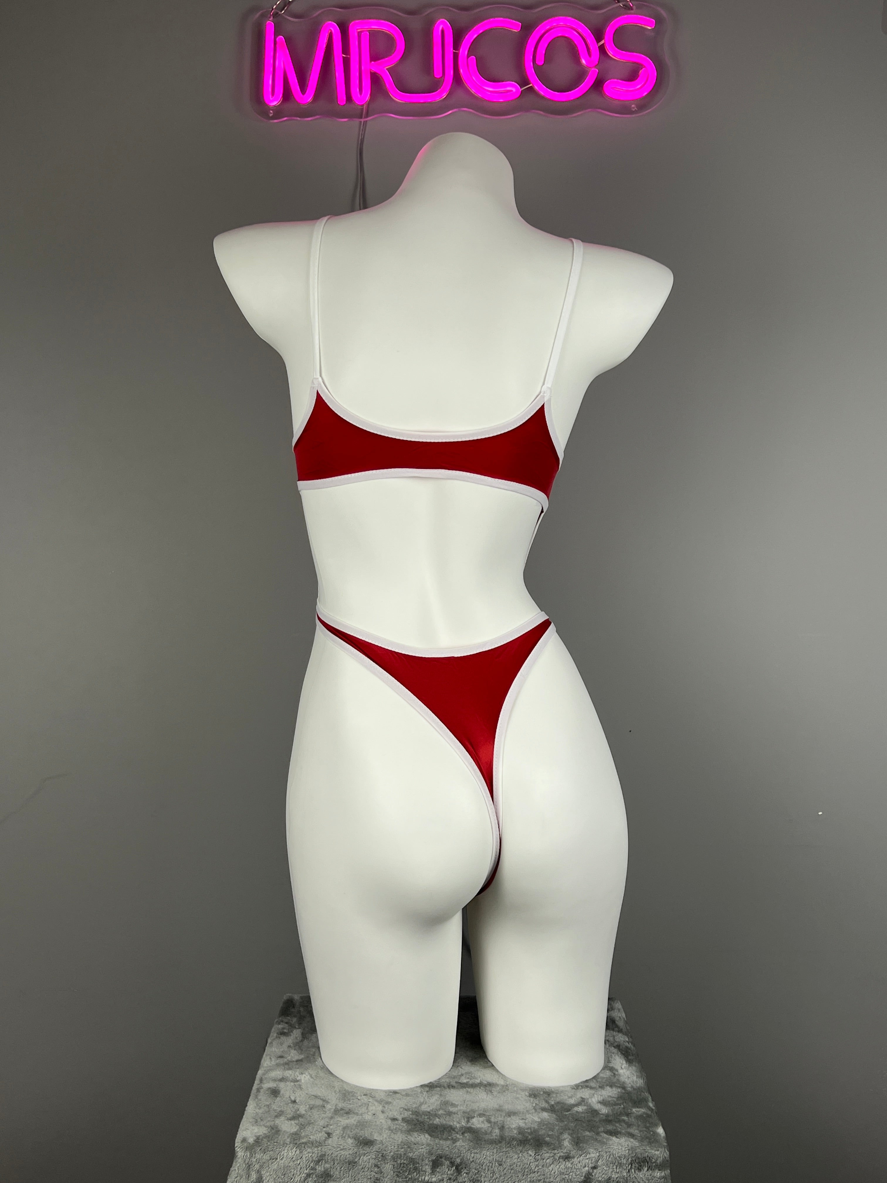 Women's High-Cut One-Piece Satin Spandex BodySuit Swimsuit with Side Cutouts