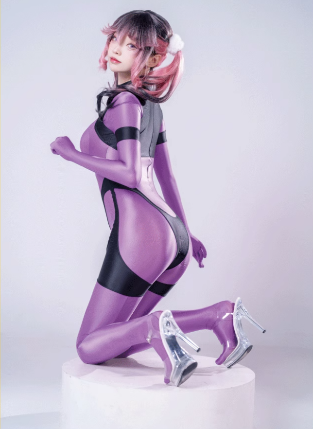 Anime Sci-fi Spandex Swimwear Racing Suit Full Bodysuit Zentai with Crotch Zipper