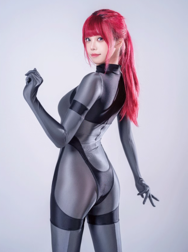 Anime Sci-fi Spandex Swimwear Racing Suit Full Bodysuit Zentai with Crotch Zipper