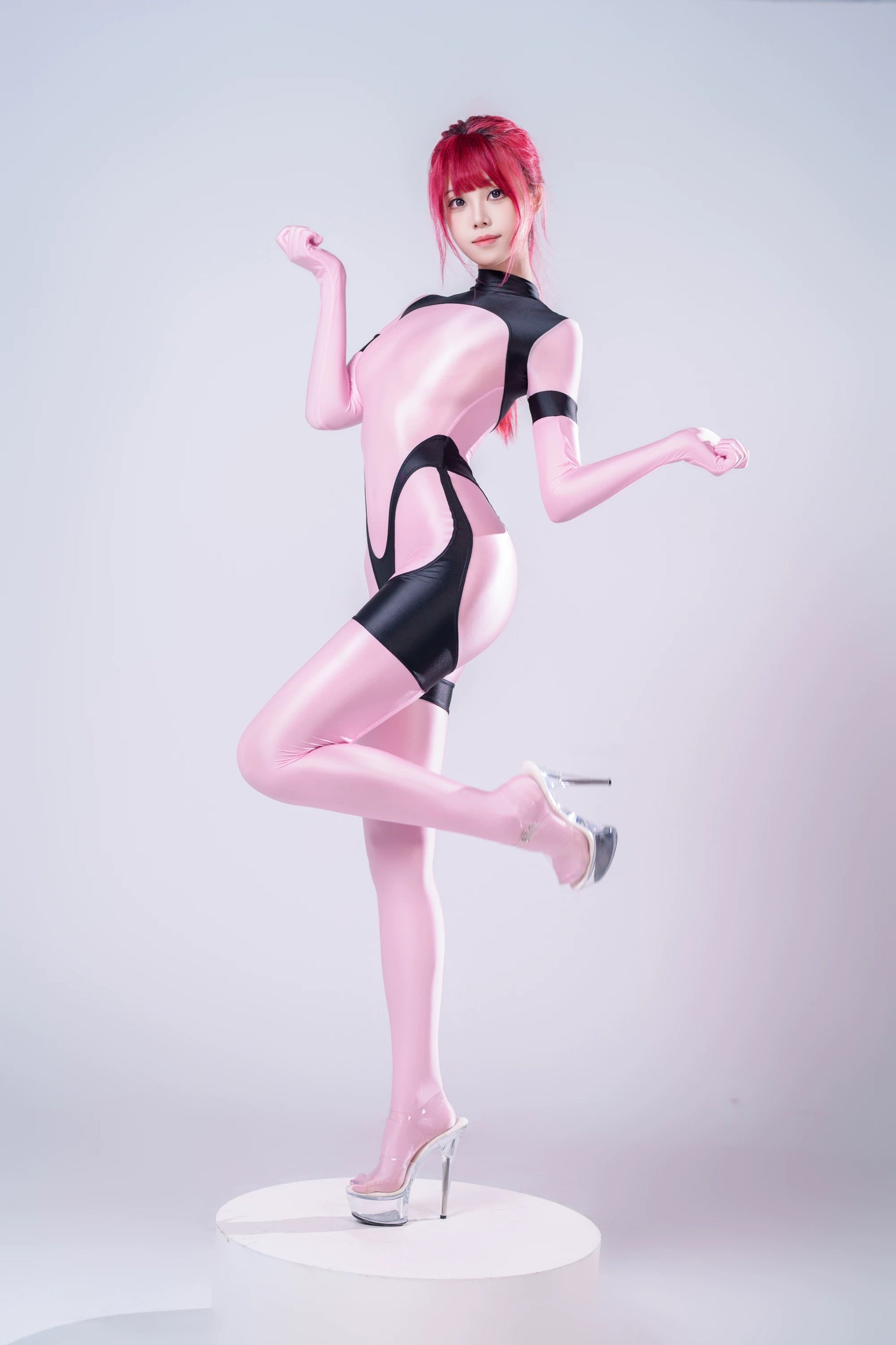 Anime Sci-fi Spandex Swimwear Racing Suit Full Bodysuit Zentai with Crotch Zipper