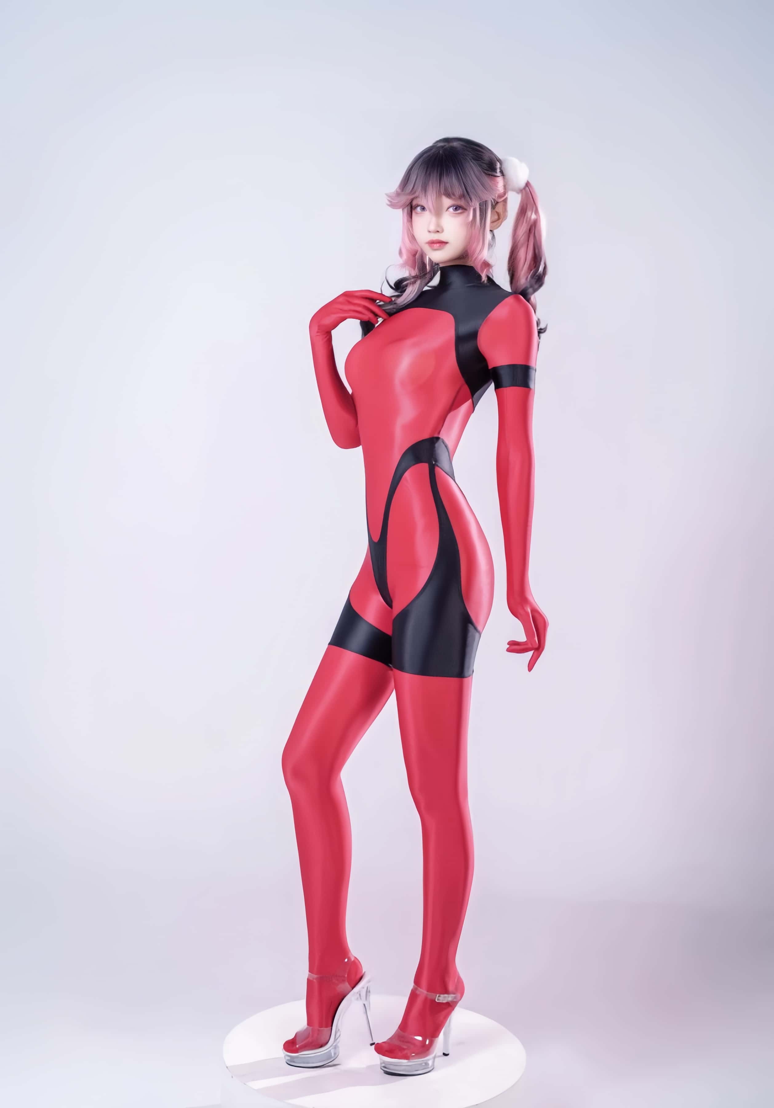 Anime Sci-fi Spandex Swimwear Racing Suit Full Bodysuit Zentai with Crotch Zipper