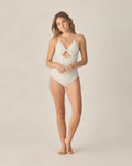 Women's Keyhole One-Piece | Green Fleur | Rylee & Cru