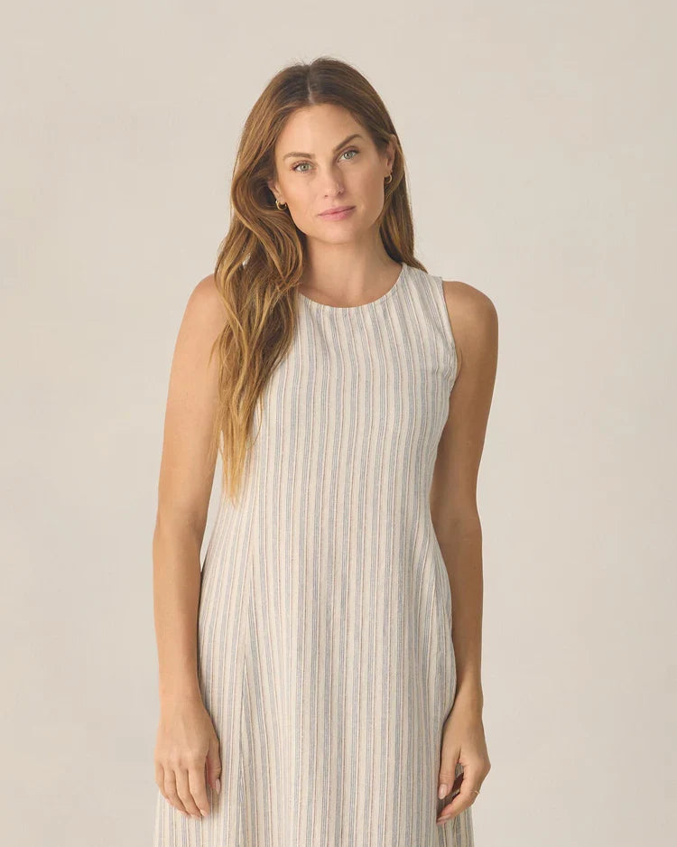 Ladies Indi Midi Dress | Nautical Stripe | Rylee & Cru