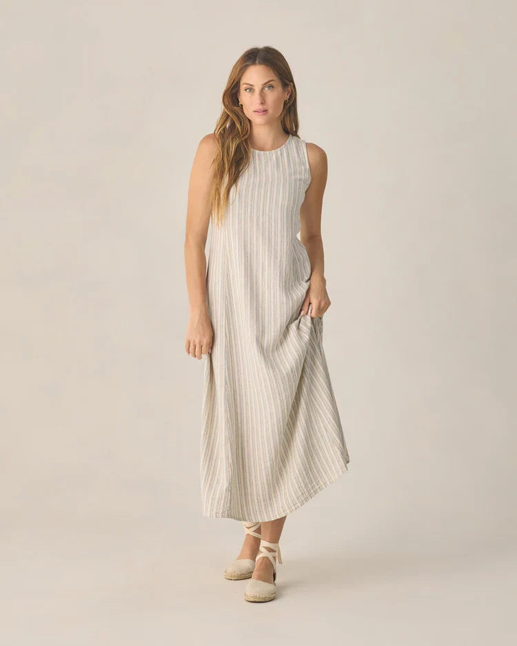 Ladies Indi Midi Dress | Nautical Stripe | Rylee & Cru