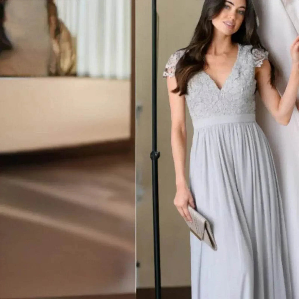 Robe longue ouverte au dos