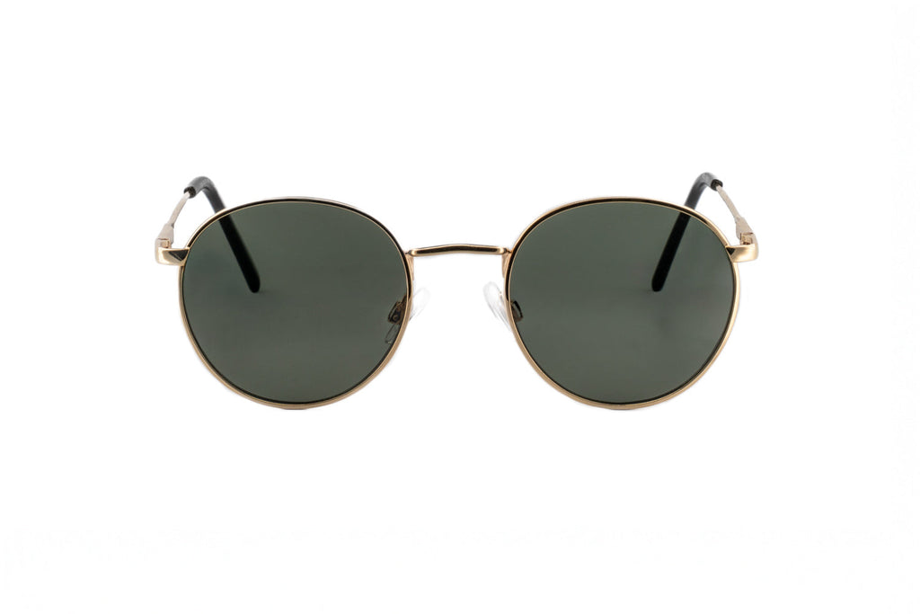 Boléro Sage — Round Metal Polarized Sunglasses