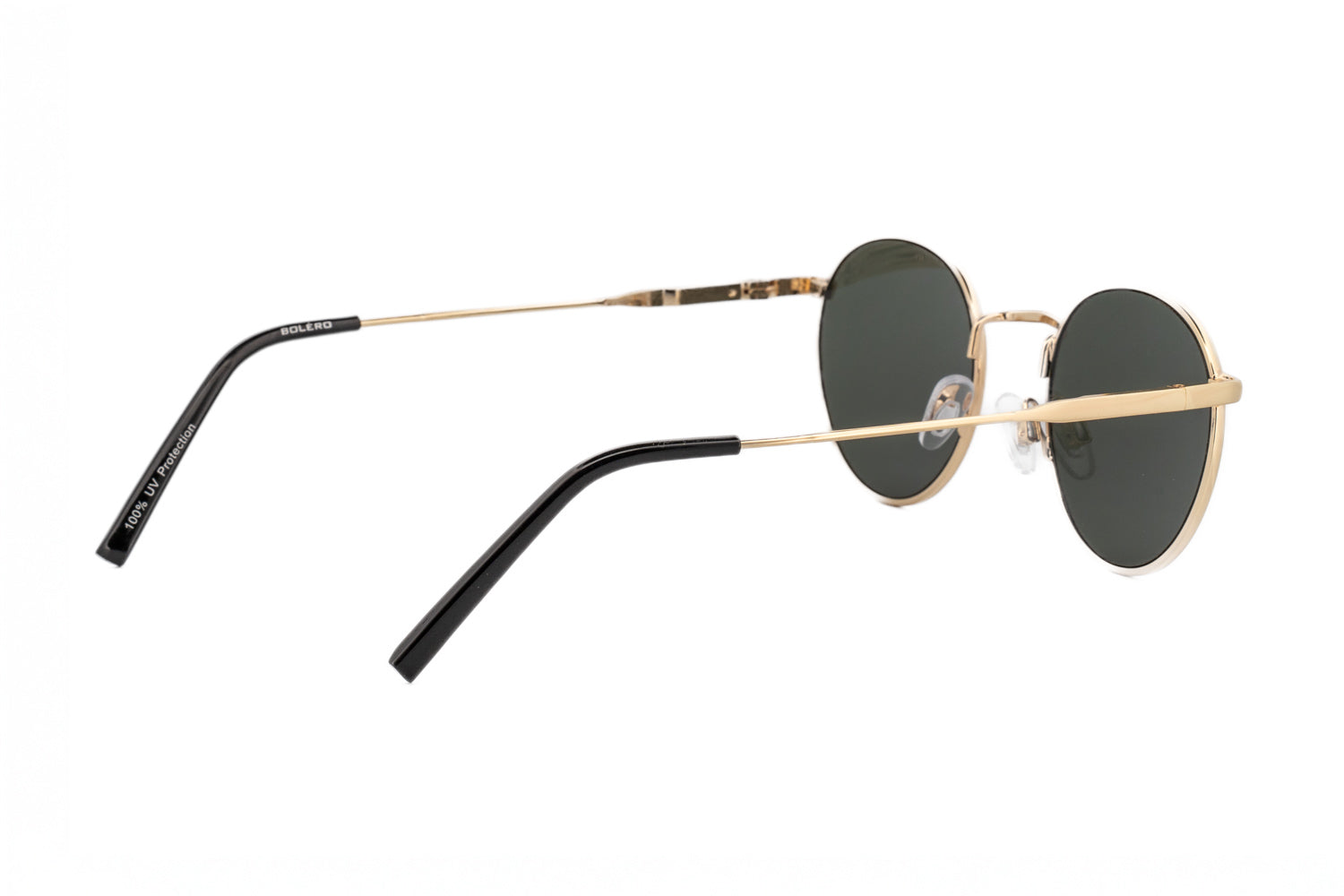 Boléro Sage — Round Metal Polarized Sunglasses