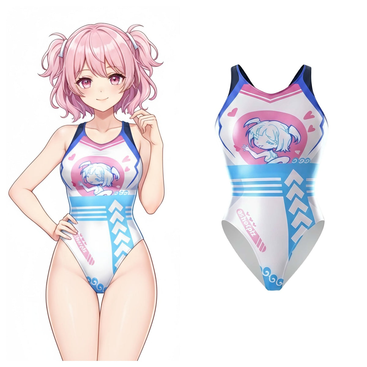 Japanese Anime Spandex Swimwear Racing Suit Wet Suit Race Queen Costume