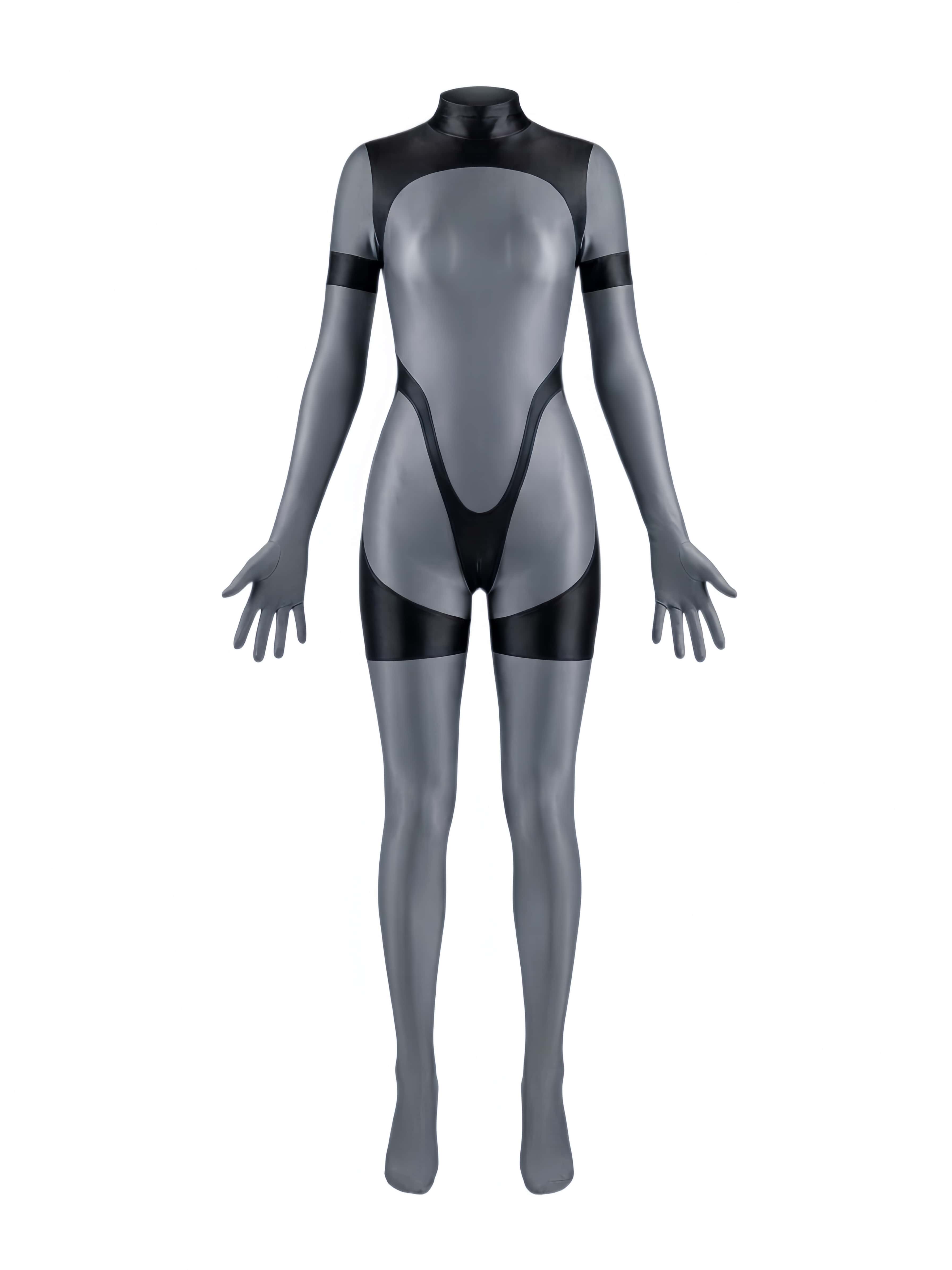 Anime Sci-fi Spandex Swimwear Racing Suit Full Bodysuit Zentai with Crotch Zipper