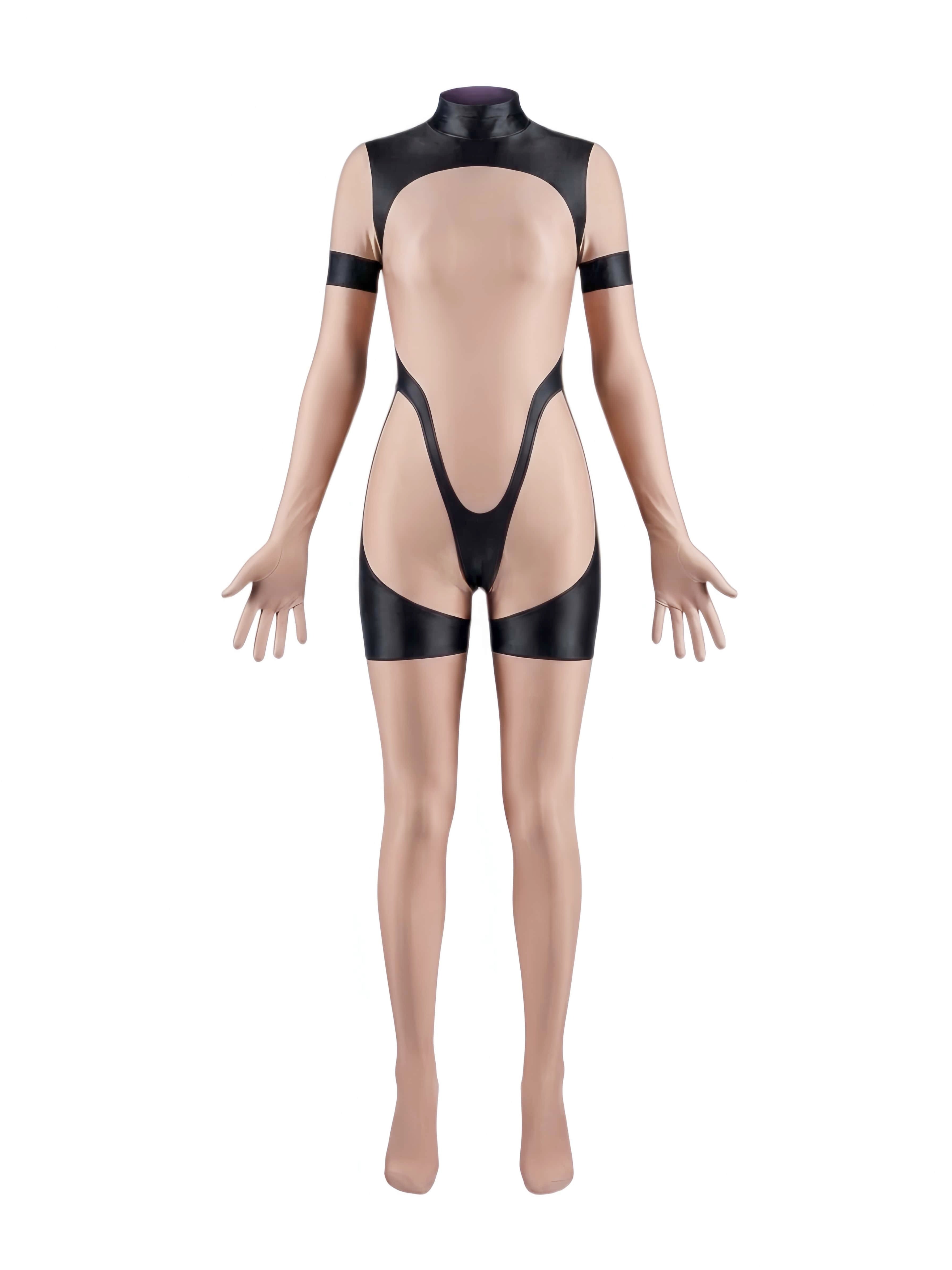 Anime Sci-fi Spandex Swimwear Racing Suit Full Bodysuit Zentai with Crotch Zipper