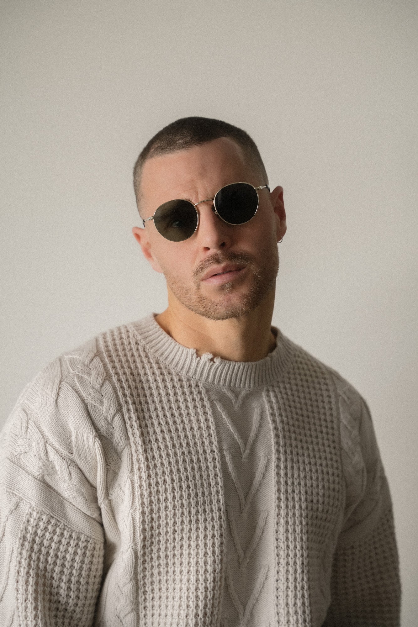 Boléro Sage — Round Metal Polarized Sunglasses