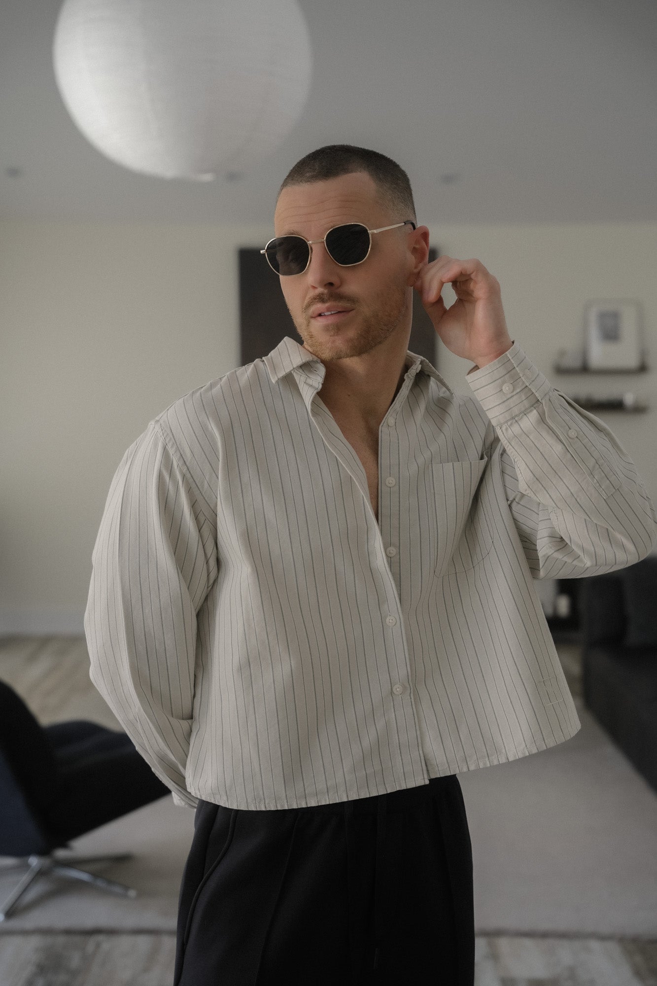 Boléro Onyx — Hexagonal Sunglasses