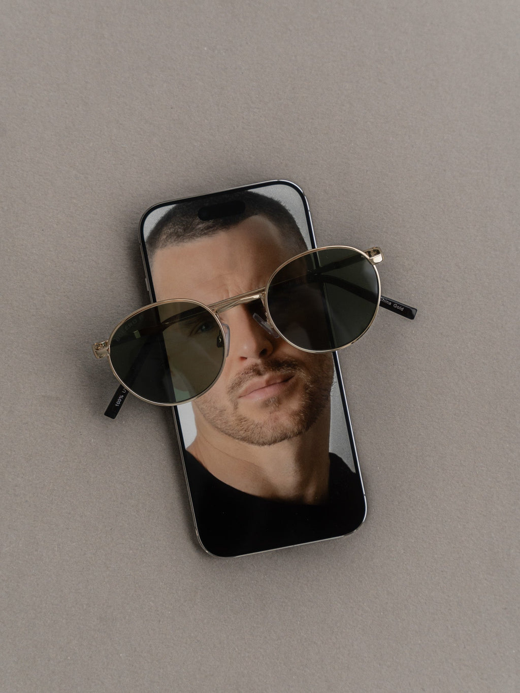 Boléro Sage — Round Metal Polarized Sunglasses