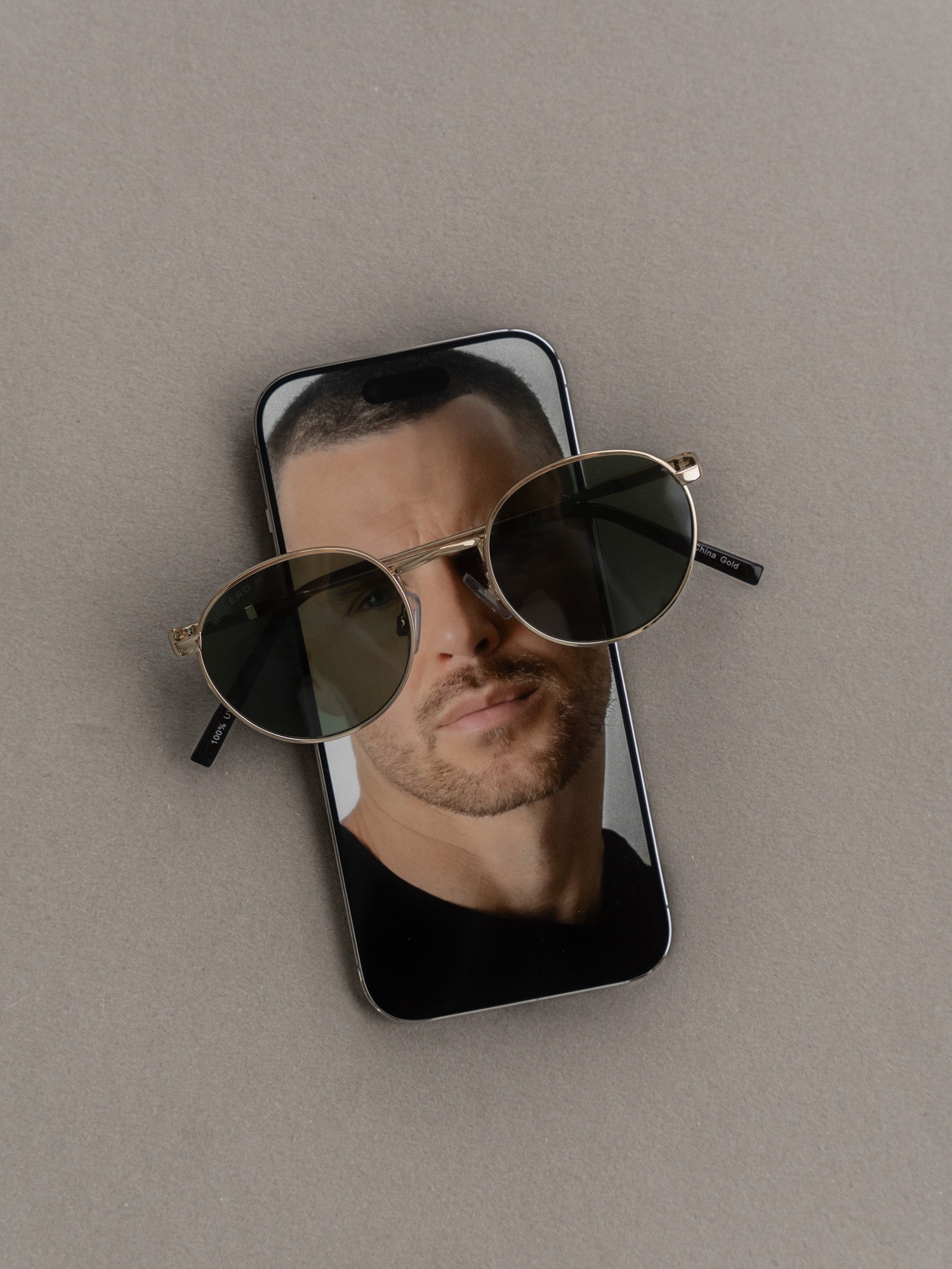 Boléro Sage — Round Metal Polarized Sunglasses